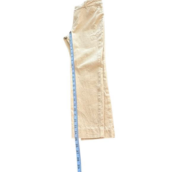 Old Navy Tan Khaki Office Secret Slim Pocket Straight Leg Pixie‎ Pants Size 8 - Picture 10 of 10